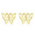 wholesale 14k Gold Hollow Butterfly Stud Earrings For Women-0-0