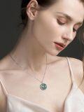 wholesale 925 Sterling Silver Abalone Shell Gothic Bat Pendant Necklace for Women Gifts-0-2