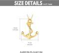 wholesale 14K Gold Anchor with Rope Design Pendant Necklace for Women - 18 Inches Long Chain-0-2
