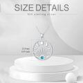 wholesale 925 Sterling Silver Moon Phase Pendant With Blue Stone-0-4
