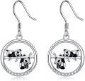 wholesale TOUPOP Panda Gifts For Women Panda Earrings S925 Sterling Silver Panda Dangle Drop Hook Earrings Panda Dangle Earrings Panda Earrings For Panda Lover Women Daughter Birthday Panda Gifts (giant Pandas Earrings) -0-0