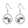 TOUPOP Sterling Silver Panda Dangle Drop Hook Earrings For Women Gift-0-0