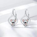 wholesale 925 Sterling Silver Pink Angel Wing Rabbit Hoop Earrings for Women Gifts-0-38