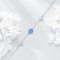 wholesale 925 Sterling Silver Blue Fire Opal Starfish Charm Anklet Beach Ocean  for Women-0-4