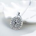 wholesale 925 Sterling Silver Compass Pendant Travel Necklace  for Women and Men -0-1