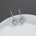 wholesale 925 Sterling Silver Shark Jaw Leverback Dangle Earrings Gothic  for Her-0-3