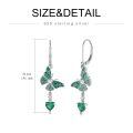 wholesale 925 Sterling Silver Green Butterfly Emerald Zircon Heart Drop Earrings For Women-0-4