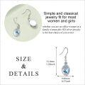 wholesale 925 Sterling Silver Blue Moonstone Hummingbird Filigree Oval Drop Earrings-0-4