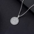 wholesale 925 Sterling Silver Skull Pendant Necklace  Stoic Virtues Amor Fati Nature Jewelry for Men Women Gifts 36 Chain-0-4
