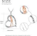 wholesale 925 Sterling Silver Never give up Inspirational Golf Player in Heart Pendant Necklace for Women-0-3