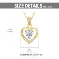 wholesale 14K Gold & Birthstone Heart Necklace - Garnet, Amethyst, Aquamarine, Diamond, Emerald, Alexandrite, Ruby, Peridot, Sapphire, Rose Quartz, Citrine, Blue Topaz - 18mm Elegant Gift for Women-0-5
