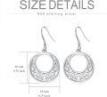 wholesale 925 Sterling Silver 925 Celtic Knot Circle Dangle Earrings with Snake Design for Women-0-3