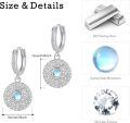 wholesale 925 Sterling Silver Moonstone Evil Eye Huggie Hoop Earrings for Women - Hypoallergenic  Idea-0-2