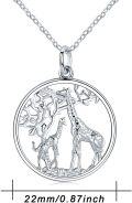 wholesale 925 Sterling Silver Giraffe & Tree of Life Pendant Necklace for Women-0-4
