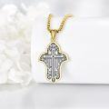 wholesale 925 Sterling Silver Hamsa Hand with Skull and Cross Pendant Necklace -0-3