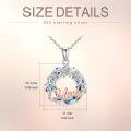 wholesale Gift For Mom 925 Sterling Silver Mom Necklace With Bule Crystal Jewelry Christmas Birthday Gifts For Women Mother Grandmother Wife Sister Daughter -0-4