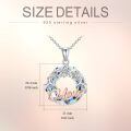 TOUPOP 925 Sterling Silver Blue Crystal Mom Necklace Gift-0-4