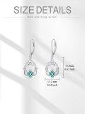 wholesale 925 Sterling Silver Celtic Knot & Clovers Drop Dangle Leverback Earrings Irish s for Her-0-4