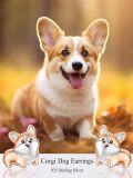 wholesale 925 Sterling Silver Corgi Dog Stud Earrings for Women - Cute Puppy  for Dog Moms & Pet Lovers-0-2