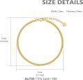 wholesale 18K Gold Solid 18KT Yellow Gold Bismark Link Ankle Anklet w 2 Extender 4 10 -0-1