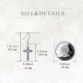 wholesale 925 Sterling Silver Cross with Abalone Shell Inlay Drop Earrings-0-5