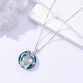 wholesale  Sterling Silver Crystal Cute Animal Pendant Necklace for Women Mother Daughter Gift -0-4