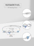 wholesale 925 Sterling Silver Infinity Bracelet Wholesale With Blue Heart Charm And Crystal Details-0-4
