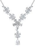 wholesale 925 Sterling Silver Drop CZ Crystal Bridal Earring Gift Set-0-10