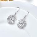wholesale 925 Sterling Silver Bunny Moon Drop Earrings for Women and Girls-0-1