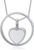 wholesale 925 Sterling Silver Heart Cremation Jewelry Keepsake Pendant Necklace for Ashes Memorial Gifts-0-0