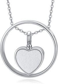 wholesale 925 Sterling Silver Heart Cremation Jewelry Keepsake Pendant Necklace for Ashes Memorial Gifts-D-Locket Urn