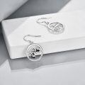 TOUPOP Sterling Silver Panda Dangle Drop Hook Earrings For Women Gift-0-5