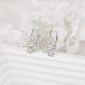 wholesale 925 Sterling Silver Triple Daisy Drop Earrings with Gold Accents for Women-0-2