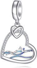 wholesale 925 Sterling Silver Heart-Shaped Swimming Nurse Charm Bracelet Sport Nurse Graduation  for Women-0-0