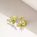 TOUPOP Sterling Silver Opal Animal Stud Earrings Wolf Narwhal Frog Bee Butterfly Sea Turtle-0-3
