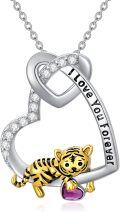 wholesale 925 Sterling Silver Tiger Love Forever Pendant Necklace for Women Valentines Day Gifts-0-0