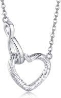 wholesale 925 Sterling Silver Heart-Shaped Twist Chain Pendant Necklace for Women-0-0