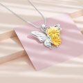 wholesale 925 Sterling Silver Gold Plated Flower and Butterfly Charm Pendant Necklace for Women-0-1