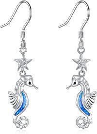 wholesale TOUPOP Seahorse Gifts For Women Seahorse Earrings 925 Sterling Silver Jewelry For Birthday Christmas -undefined