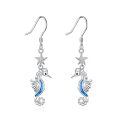 TOUPOP Sterling Silver Stone Seahorse Earrings For Women Birthday Christmas-0-0