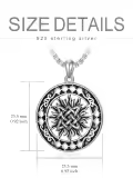 TOUPOP Sterling Silver Sun Pendant Necklace For Men Women-0-3