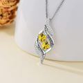 TOUPOP 925 Silver Birthstone Sister Necklace Pendant Gift-0-2