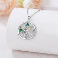 wholesale 925 Sterling Silver Daisy Flower Pendant Necklace-0-1