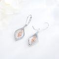 wholesale 925 Sterling Silver Music Note Teardrop Dangle Earrings Wholesale With Cubic Zirconia-0-1