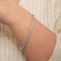 wholesale Sterling Silver Byzantine Chain Bracelet 2 4mm 3 5mm for Men Women Lobster Clasp Italy 6 5 8 -0-3