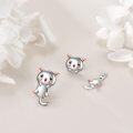 wholesale 925 Sterling Silver Cartoon Cat Stud Earrings for Women - Cute Animal  Ideas-0-3