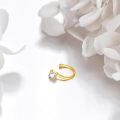 wholesale 14K Gold Clip-On Open Hoop Ear Cuff, No-Piercing Elegant Cartilage Earring, 10mm Lightweight Hypoallergenic Gift for Women-0-3