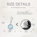 wholesale Sterling Silver Lapis Turquoise Larimar Opal Black Pearl Dangle Earrings-0-33