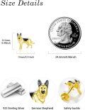 wholesale 925 Sterling Silver German Shepherd Dog Stud Earrings for Women - Pet Lover Gift-0-2