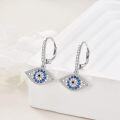 wholesale 925 Sterling Silver Evil Eye Drop Earrings with Blue Stones and Crystals - Fashionable s for Her-0-2